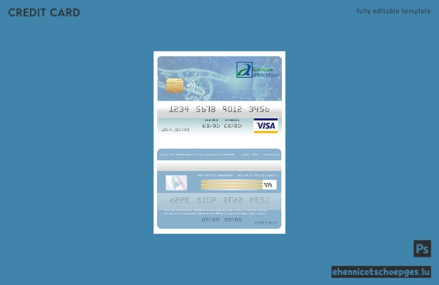 Beispielvorschau der Benin Atlantic Bank Visa-Karte